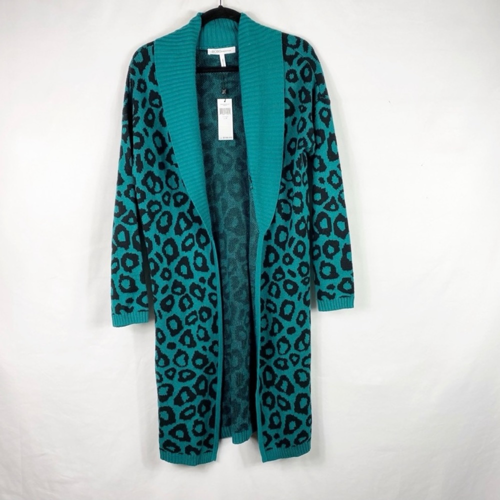 BCBG Long Open Cardigan Sweater NWT in Size Medium